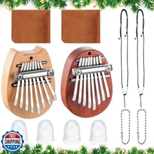 eBoot 10 Pieces 8 Keys Mini Piano Set Include Finger Thumb Piano with Lanyard