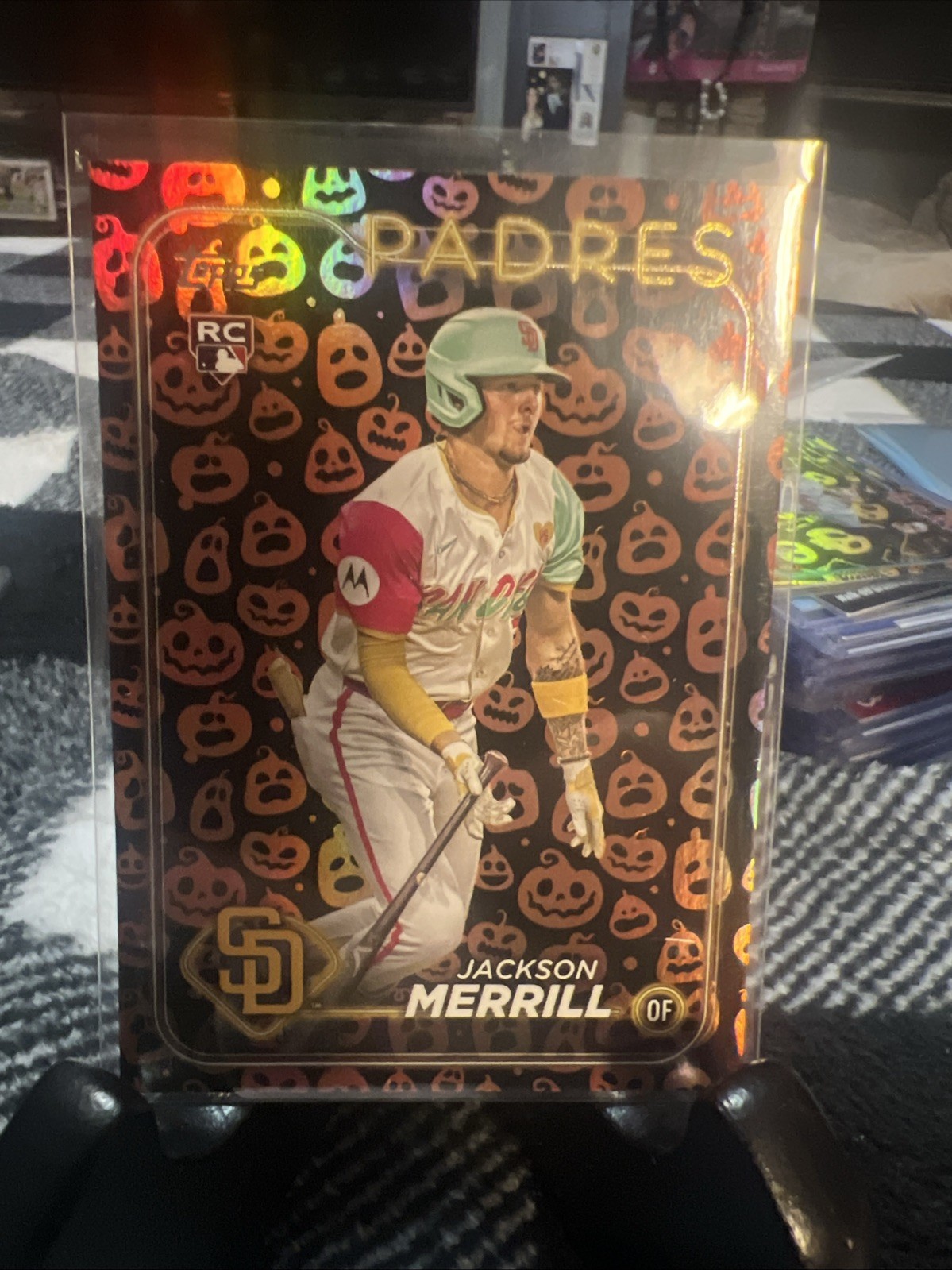 2024 Topps Update Series - Jackson Merrill #US210 Jack-O'-Lantern Foil (RC)