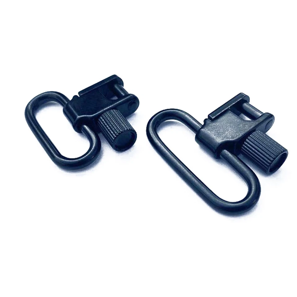 2/4PCS Rifle Gun Sling Swivels Quick Detach Heavy Duty Steel Swivel Set 1"/1.25" - Image 2 of 4