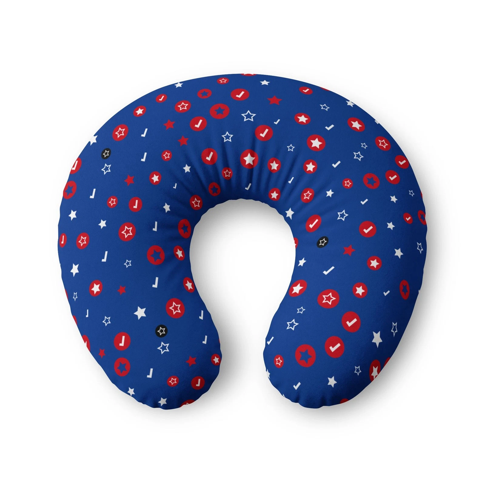Patriotic Stars & Hearts Nursing Pillow Cover | Navy Red White
Opens in a new window or tab