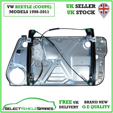 NEW VW BEETLE COUPE PASSENGER FRONT LEFT ELECTRIC WINDOW REGULATOR & PANEL 98-11