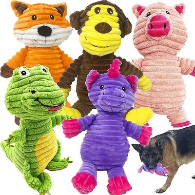 Plush Squeak Toy Assortment Value Bundle for Medium Dogs