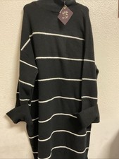 🌻 Women's Long Sleeve Cozy Knitted Midi Sweater Dress - Ava & Viv XXL 🆕