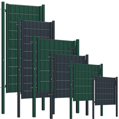 80/164/204 cm Zauntor Gartentor Hoftür Zaun Metall Maschendraht Toranlage Tor