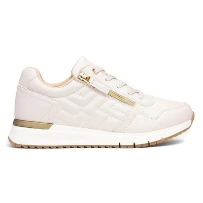 Lilley & Skinner Womens Trainers Beige Adults Ladies Lace Up Zip Track SIZE