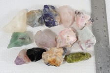 Tumble Rough Mix 1 lb 1 oz Lot T3 Amethyst Rose Quartz Sodalite Pink Opal