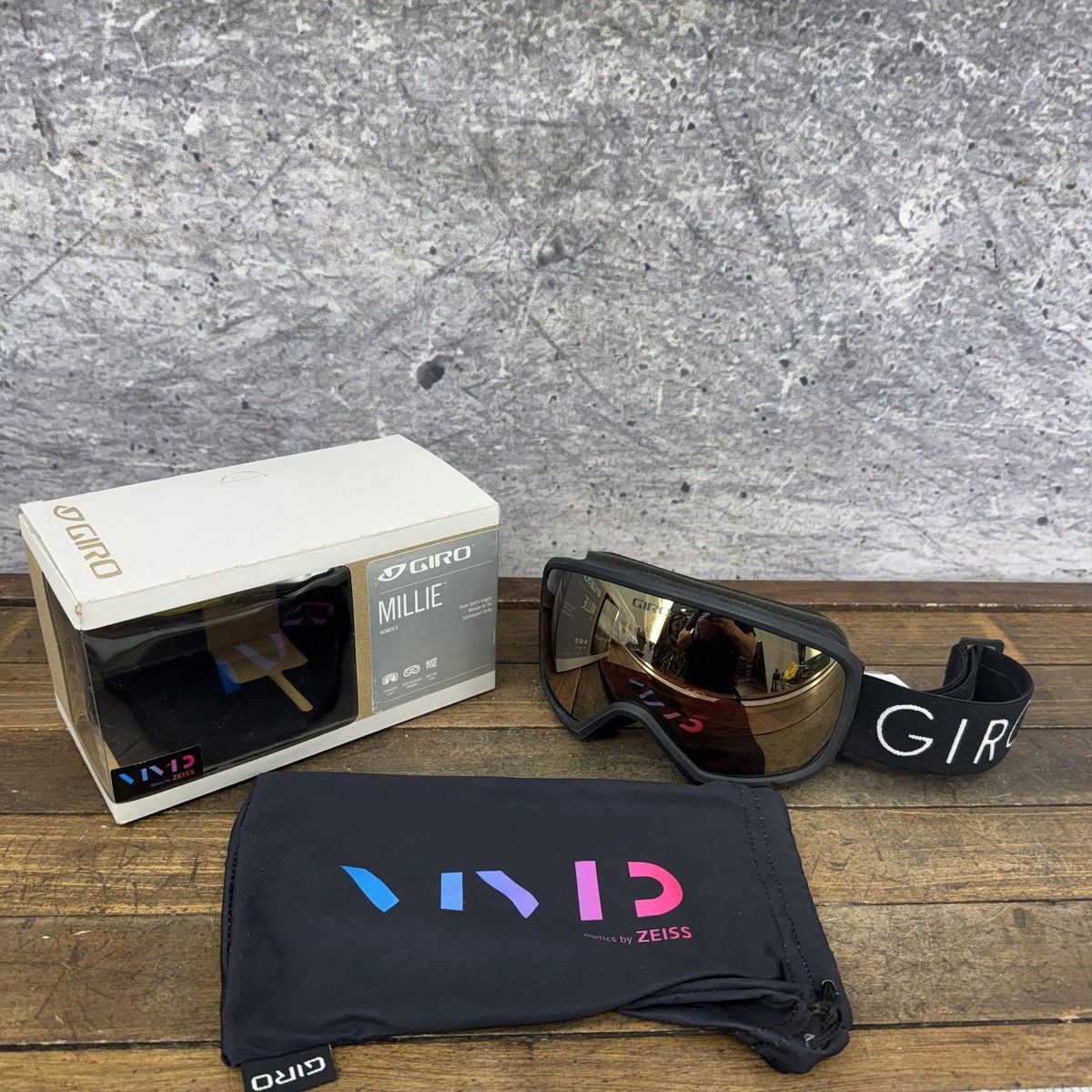 Giro Millie Womens Ski Snow Goggles Vivid Copper Lens Black Zeiss