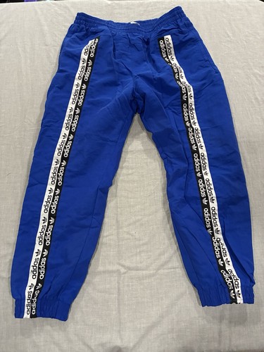 Adidas Track Pants Mens XL Windbreaker Tape LOGO Reveal Your Voice 90s R.Y.V.