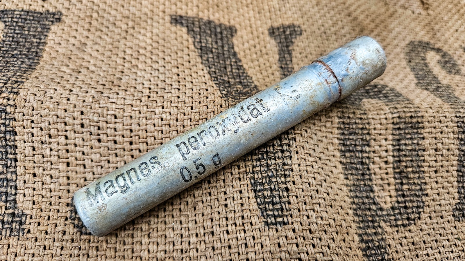 WW2 ORIGINAL GERMAN MEDICAL MAGNESIM PEROXIDE TABLETS CONTAINER RELIC ...