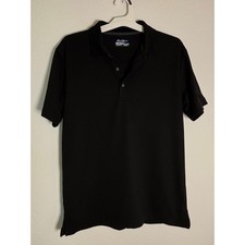Ben Hogan Performance Mens Polo Shirt Black Short Sleeve Golf Top Size Medium