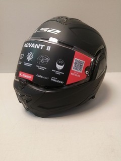 Motorradhelm LS2 Klapphelm ADVANT II SOLID Matt Schwarz Größe M