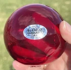 Blenko Glass Ruby Red Ball Float 2025 10”
