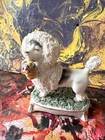 Porcelain Poodles 2 Golden Anchor Mark 1880/1910 w Baskets Hand Painted Chelsea — photo 8