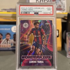 2023-24 Topps Chrome UEFA Lamine Yamal Wonderkids Gold Lava #WK-3 PSA 9