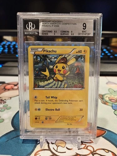 2015 Pokemon Art Academy Pikachu Xime Winner North American Competition BGS 9