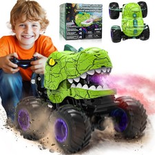 Monster Truck Toys - Remote Control Monster Truck with Spray, Light, Music, D...
