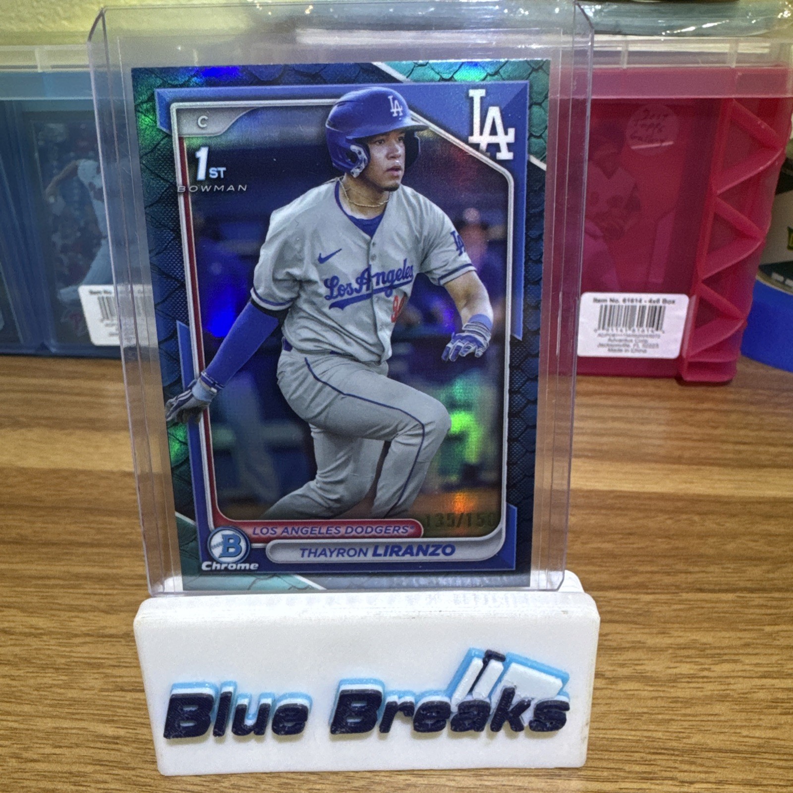 2024 Bowman Chrome Baseball Thayron Liranzo Blue Reptilian Refractor /150