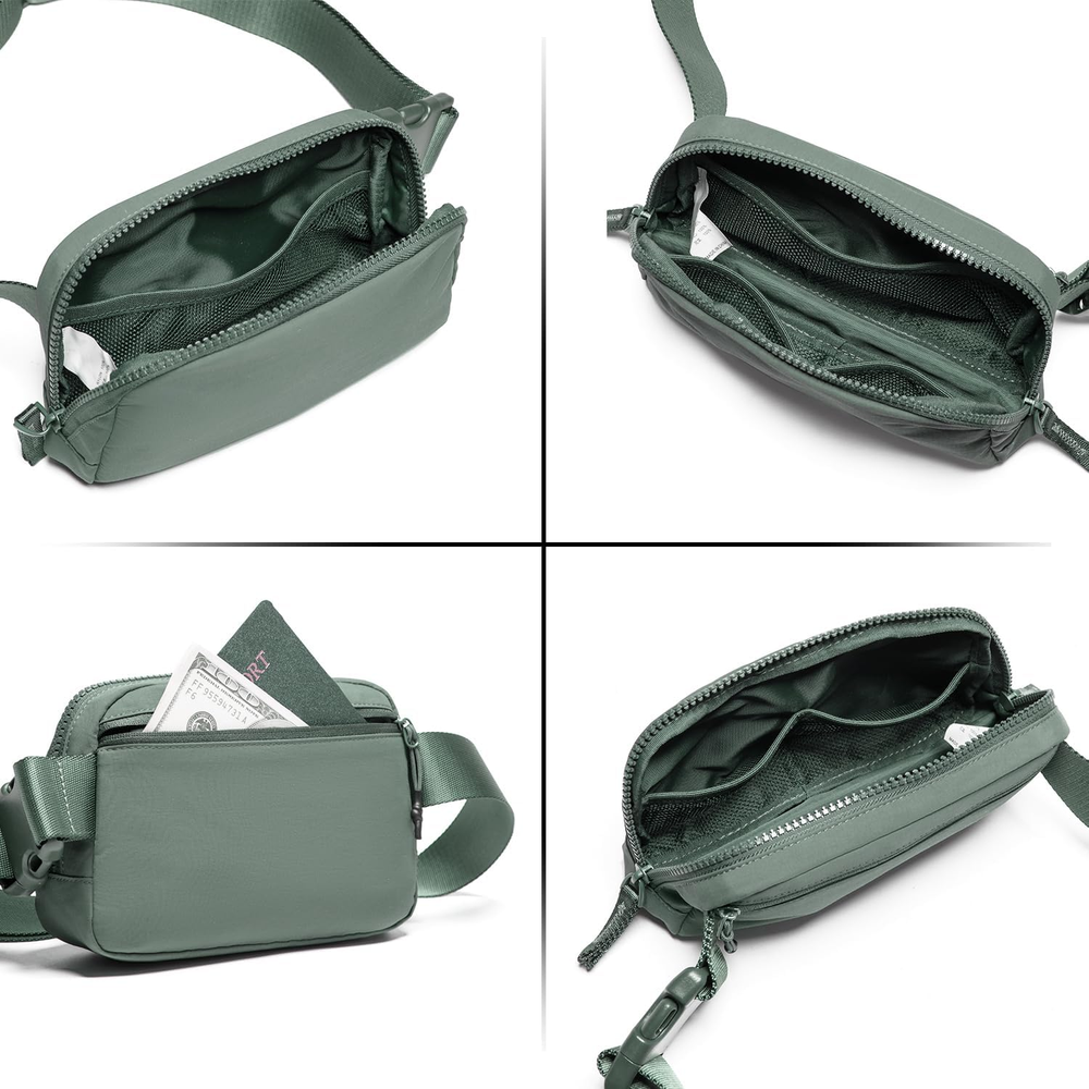 Belt Bag for Women Two-Way Zipper Cross Body Fanny Pack Fashion Waist Packs Ever