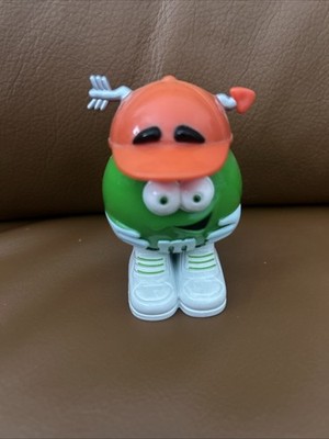 M&M Green Cupid Arrow Heart Orange Baseball Cap Cake Topper cupcake