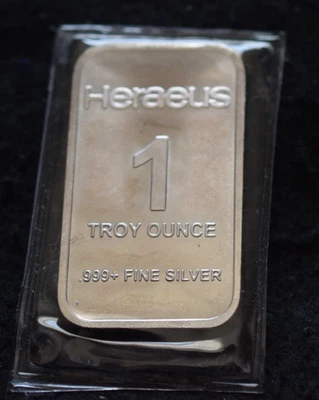 Heraeus Silver Bullion 1 oz Precious Metal Content per Unit for