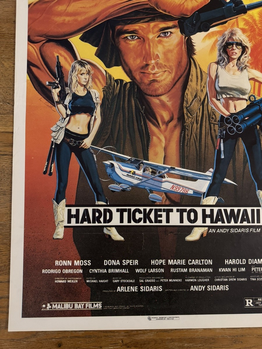 Hard Ticket To Hawaii Original South African movie poster