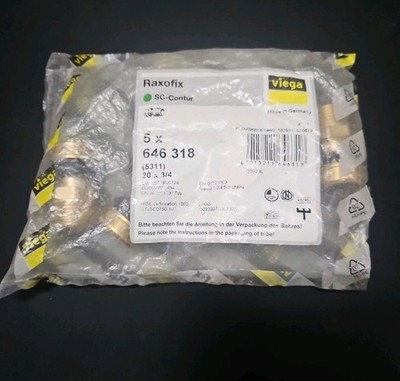 5x VIEGA RAXOFIX ÜBERGANGSSTÜCK 20 MM x 3/4'' AG ÜBERGANGSNIPPEL PRESSFITTINGS