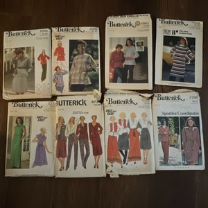 Butterick Women's Sewing Patterns Lot of 8 Vintage Fast and Easy / Size 10