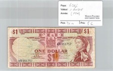 BILLET FIDSCHI - 1 Dollar - 1974 - PICK 71 A - A/6951757