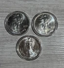 1990 US Mint American Silver Eagle Coins 1 oz  0.999 Fine Silver BU  (Lot of 3)