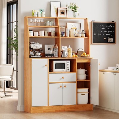 Sideboard Buffet Cabinet with Drawers&Adjustable Shelves, Kitchen Pantry Storage