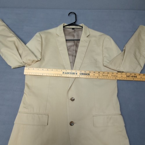 J Crew Ludlow Men 40L Unconstructed Cotton Beige Khaki Sport Coat Blazer Jacket - Picture 4 of 11