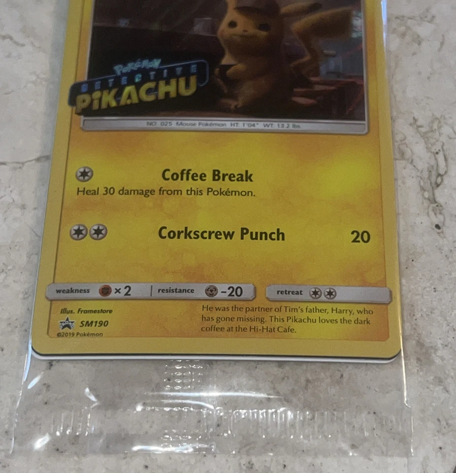 Pokemon 2019 Black Star Promo SM190 DVD Stamped Holo Detective Pikachu Sealed - Image 3 of 4