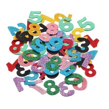 Foam Stickers,2Pack 60Pc EVA Adhesive Glitters Foam Shape Sticker,Number