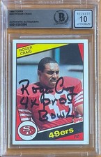 ROGER CRAIG SIGNED "4X PRO BOWL" 1984 TOPPS ROOKIE 353 BAS BGS AUTOGRAPH 10 AUT0