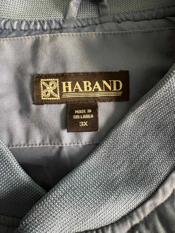 Haband Mens Vintage Casual Full Zip Bomber Jacket, 3XL, Blue - Image 2 of 4