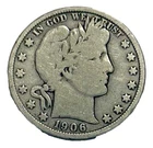 1906 D Silver Barber Half Dollar - B108