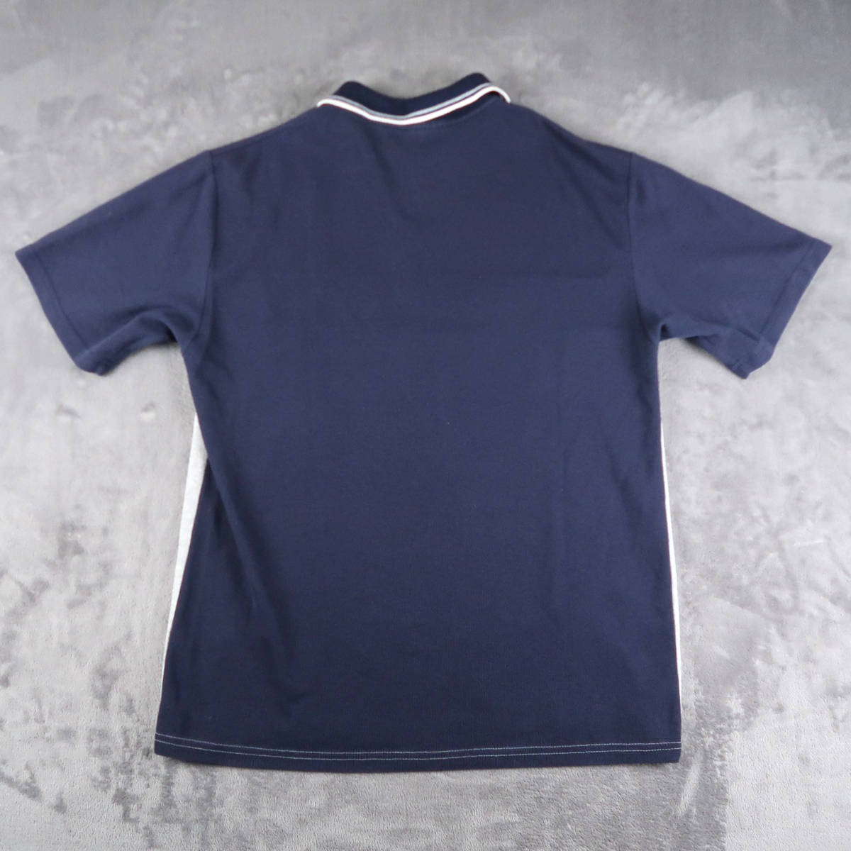 Vintage Solo Semore Blue Gray 1/4 Zip Polo Shirt 90s Y2K Skate USA
