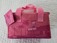 Trader Joe's Mini Insulated Bag Lunch Travel Cooler Bag Tote Pink NWT