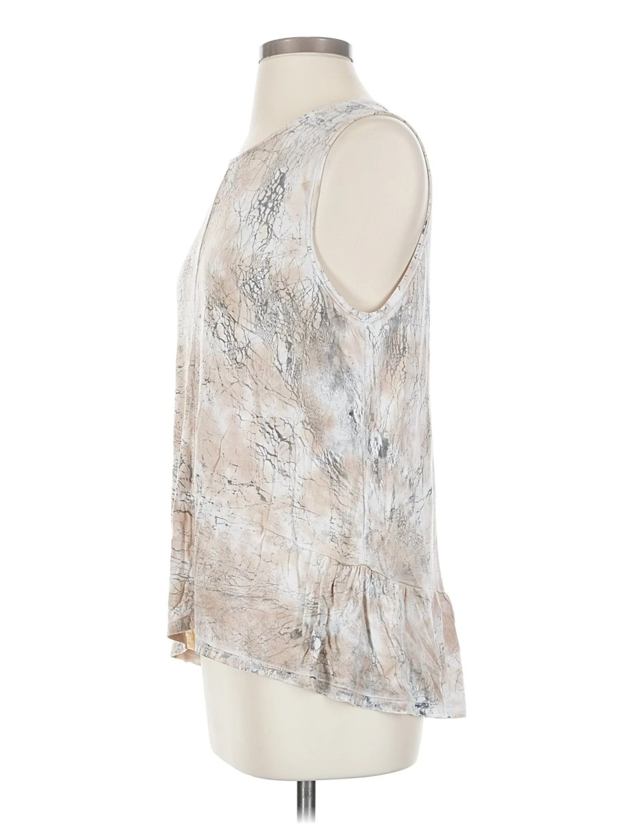 Tina + Jo Women Silver Sleeveless Blouse XS View 4