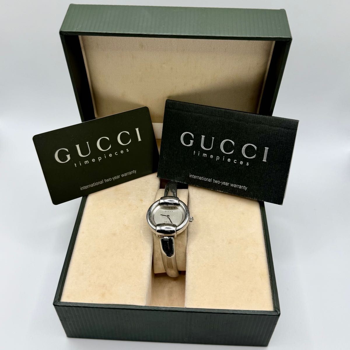 GUCCI Gucci Box/Warranty QZ 1400L Silver Dial Ladies Watch | eBay