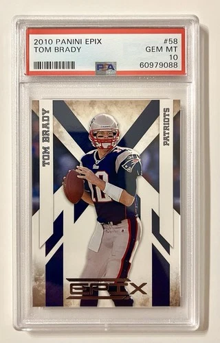 2010 Panini Epix Tom Brady #58 PSA 10 New England Patriots GOAT