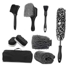 9-Piece Car Cleaning Kit, Including Wheel Cleaning Brush, Microfiber Cleaning