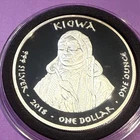 1 oz 2018 Kiowa Native American Jamul Wyoming Horned Lizard .999 Silver Proof