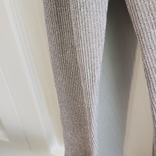 Maglione vintage Petite Sophisticate grigio argento manica lunga taglia Med anni 90 seta - Foto 6 di 11