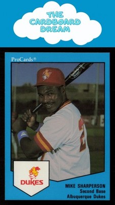 Mike Sharperson 1989 ProCards Triple A #59 Albuquerque Dukes Baseball Card