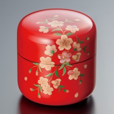 Yutori Sakura Red Small Keepsake Urn for Human Ashes Lacquer decoration