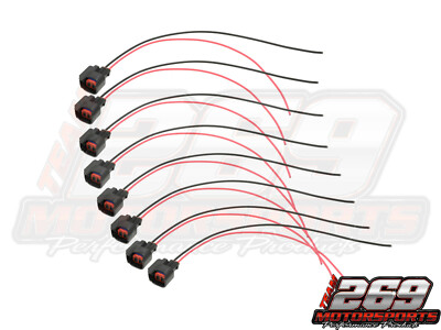 Pack of 8 Fuel Injector Connector with Wiring Pigtail EV6 Pack of 8 Fuel Injector Connector with Wiring Pigtail EV6