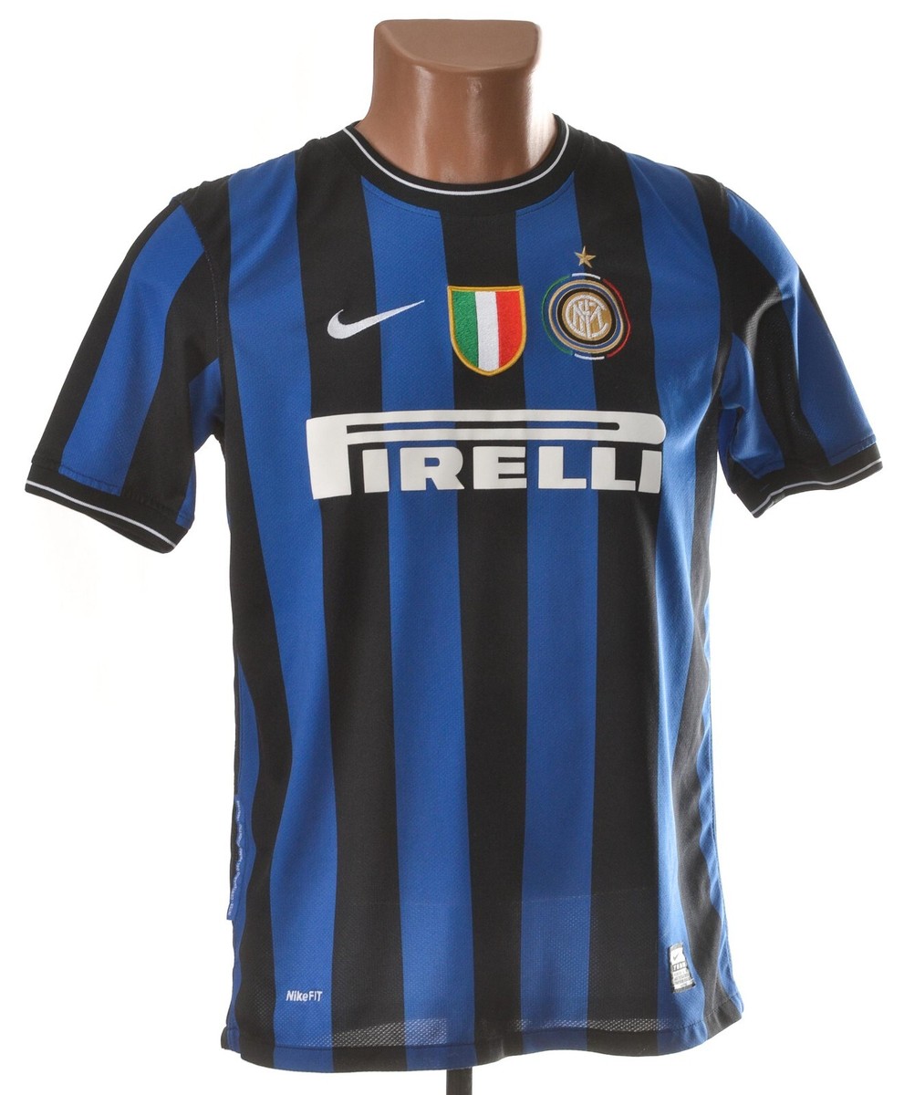 INTER MILAN ITALY 2009/2010 HOME FOOTBALL SHIRT JERSEY NIKE SIZE