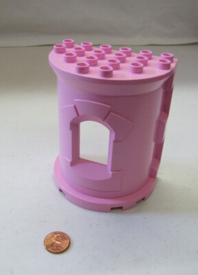 Rare Lego Duplo Vintage Princess Pink Castle Piece Curved Tower #4820