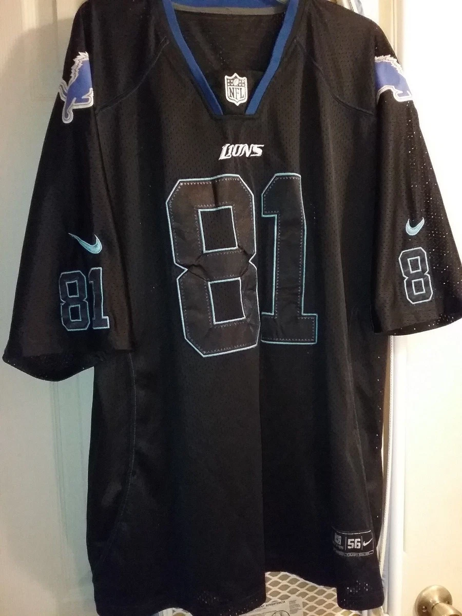 Nike Detroit Lions No81 Calvin Johnson Black Youth Stitched NFL Limited Rush Jersey